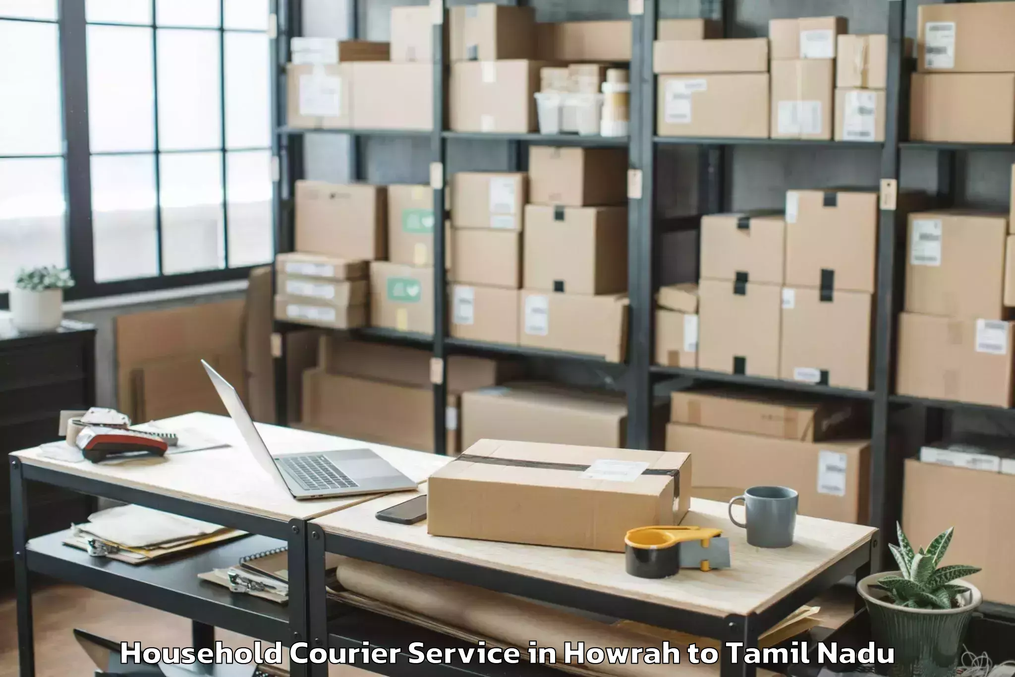 Affordable Howrah to Koothanallur Household Courier